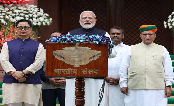 PM Narendra Modi addresses media on the first day of Monsoon Session of Parliament.